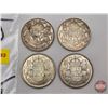 Image 2 : Canada Fifty Cent (4) : 1951; 1951; 1957; 1958 (SEE PICS!)  (Listing & Descriptions are a GUIDE ONLY