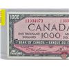 Image 2 : Canada $1000 Bill 1954 : Lawson/Bouey #AK1034973 (See Pics for Varieties, Conditions, Serial Numbers