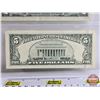 Image 8 : USA Bills (3): - 1963 $1 Bill - 1976 $2 Bill - 1995 $5 Bill (See Pics for Varieties, Conditions, Ser