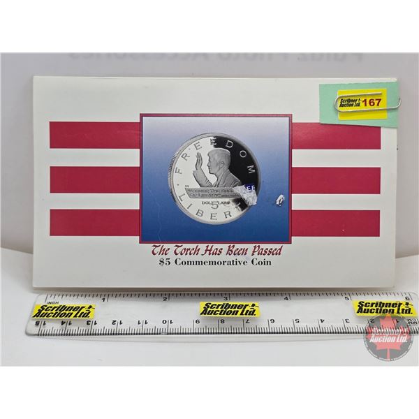 Republic of the Marshall Islands : $5 Commemorative Coin : "The Torch Has Been Passed" (SEE PICS!)  