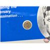Image 2 : JFK Solid 14-Karat Gold Miniature Medallion Memorial Replica Half Dollar 1963-1993 (COA Card) (SEE P