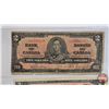 Image 2 : Canada $2 Bills (3): - 1937 Gordon/Towers #LB2000628 - 1954 Beattie/Rasminsky  #HU9516193 - 1986 Cro