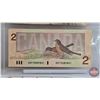 Image 8 : Canada $2 Bills (3): - 1937 Gordon/Towers #LB2000628 - 1954 Beattie/Rasminsky  #HU9516193 - 1986 Cro