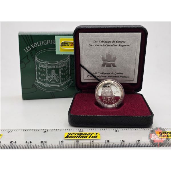RCM 2000 : 5-Cent Sterling Coin : First French-Canadian Regiment : Les Voltigeurs de Quebec (COA #16