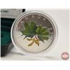 Image 2 : RCM 2002 : $5 Silver Maple Leaf Coloured Coin (COA #09394) (99.99%) (SEE PICS!)  (Listing & Descript