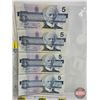 Image 2 : Canada $5 Bills (Two-Varieties) (8 Bills) : - 1986 : Knight/Thiessen #ANJ27006841 / ANP1712582 / ANI