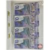 Image 2 : Canada $10 Bill (4) : Wilkins/Poloz #FTW0551794 / FTY0072033 / FFD0531124 / FTY7904249 (See Pics for