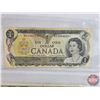 Image 2 : $1 Bills (2) : Collector Combo - Canada 1973 : Crow/Bouey #BCU0845091 - USA 1957 A : #D50365529A (Se