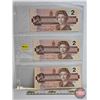 Image 1 : Canada $2 Bills 1986 (3) : - Thiessen/Crow #EGL1531950 - Thiessen/Crow #EGH7191688 - Thiessen/Crow #