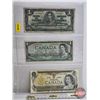 Image 1 : Canada $1 Bills (3):  - 1937 Coyne/Towers #EN0284570 - 1954 Beattie/Coyne #ML0384391 - 1973 Crow/Bou