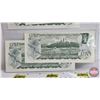 Image 8 : Canada $1 Bills 1973 (6) :  - Crow/Bouey #BAH4107034 - Crow/Bouey #AME6093428 - Lawson/Bouey #EAN822