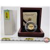 Image 1 : RCM 2001 : 1/4 Ounce Gold Maple Leaf Hologram Coin (COA #13364) (99.99% Pure Gold) (SEE PICS!)  (Lis