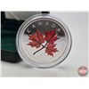 Image 2 : RCM 2001 : $5 Fine Silver Coin : Coloured Maple Leaf (99.99%) (SEE PICS!)  (Listing & Descriptions a