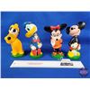 Image 2 : Disney Bobbleheads (4) : Mickey Mouse; Minnie Mouse; Donald Duck; Pluto (Tallest 7-1/2"H) (SEE PICS!