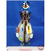 Image 1 : Vintage Blue & Brown Blown Glass Clown Decanter (9-3/4"H) (SEE PICS!)  (Listing & Descriptions are a
