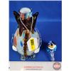 Image 2 : Vintage Blue & Brown Blown Glass Clown Decanter (9-3/4"H) (SEE PICS!)  (Listing & Descriptions are a