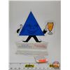 Image 2 : "Bass Blue Triangle" Plastic Countertop Advertisement (Circa 1950's) (6"H) (SEE PICS!)  (Listing & D