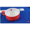 Image 8 : Vintage Red Dish Group: (4) - Pyrex 444 Friendship Bowl - Small Fire King Mixing Bowl - Glasbake Sou