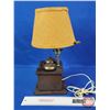 Image 2 : Electric Table Lamp w/Wooden Phone Box Base (16"H) (SEE PICS!)  (Listing & Descriptions are a GUIDE 