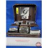 Image 1 : Vintage Gentleman's Toiletries / Grooming Travel Kit w/ Chrome Holders & Mirror / Picture Frame Hold