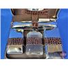 Image 2 : Vintage Gentleman's Toiletries / Grooming Travel Kit w/ Chrome Holders & Mirror / Picture Frame Hold