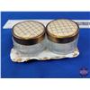 Image 8 : LIMOGES Dresser Set (6pc) + Floral Dresser Tray (SEE PICS!)  (Listing & Descriptions are a GUIDE ONL