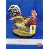 Image 1 : Vintage Hull Pottery Rooster Planter #54 (8"H) (SEE PICS!)