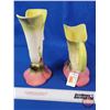 Image 2 : Vintage Hull Pottery "Woodland" (2) : Cornucopia W-10 & Double Bud Vase W-15 (SEE PICS!)