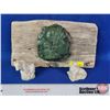 Image 2 : Green Indigenous Carving on Wood Hanging w/Marblecraft Mountain Goat & Seal (SEE PICS!)