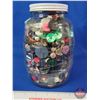 Image 2 : Large Jar of Vintage Buttons (8"H) (SEE PICS!)