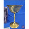 Image 8 : Brass Etched Chalices in Velvet Display Case (SEE PICS!)