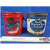 Image 1 : Lard Tins (2) : Burns Shamrock & Swift's Silverleaf (6"H) (SEE PICS!)