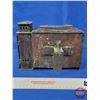 Image 3 : Antique Maritime Compass Cover w/Attached Oil Lantern (Beveled Glass) (SEE PICS!)