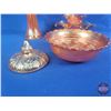 Image 8 : Iridized Glassware including Peach Luster & Carnival Glass (8 Total Pieces)  (Tallest Measures : 11"