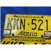 Image 2 : Alberta License Plates (5) : 2 Sets (C.1980's) (SEE PICS!)
