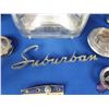 Image 8 : Variety Automotive Collectibles including Tail Lights, Headlight, Side Mirror, Emblems, etc (SEE PIC