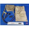 Image 2 : US Military Canvas Bag w/Lead Melting Ladle, Wood Muzzle Loading Tool, Lead Bullets & Shot, and Canv