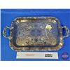 Image 1 : Victorian Silver Plated Military Retirement Tray "Presented to M/CPL K.E. Hueston by the Junior Rank