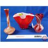 Image 1 : Vintage Blown Glass Art Vases (3) (Tallest Measures : 8-1/2"H) (SEE PICS!)