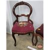 Image 2 : Balloon Back Chairs w/Petit Point Upholstered Seats (2) (37"H) (SEE PICS!)