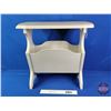 Image 1 : Painted Wooden End Table w/Magazine Rack  (22-1/2"H x 23"W x 12"D) (SEE PICS!)
