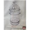 Image 2 : Amethyst Hand Blown Coke Apothecary Domed Jar w/Applied Rings (c. 1890's) (12-1/2"H) (SEE PICS!)