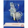 Image 2 : RARE Hand Blown Art Glass : Ram Decanter (Made in USSR) (8"H) (Note: No Stopper at Time of Listing)