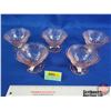 Image 2 : Hazel Atlas Royal Lace Depression Glass Pink Sherbet Dishes (5) (SEE PICS!)