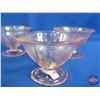 Image 3 : Hazel Atlas Royal Lace Depression Glass Pink Sherbet Dishes (5) (SEE PICS!)