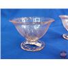 Image 5 : Hazel Atlas Royal Lace Depression Glass Pink Sherbet Dishes (5) (SEE PICS!)