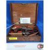 Image 2 : ANTIQUE POCKET PISTOLS : Smith of London Percussion Cap .55cal c/w Wooden Carry Case, Nipple/Barrel