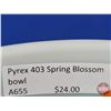 Image 16 : Pyrex Mixing Bowls (3) : Spring Blossom 403, Old Orchard 423 & Blue 401 (SEE PICS!)