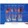 Image 3 : Glass Tumblers Floral MCM Motif (3)(SEE PICS!)