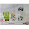 Image 2 : Glass Tumblers (Green) (3) (SEE PICS!)